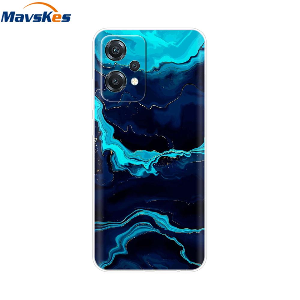 For OnePlus Nord CE 2 Lite 5G Case Cover for OnePlus Nord 2T Marble Transparent Soft Clear Silicone Phone Cases Funda Bumper