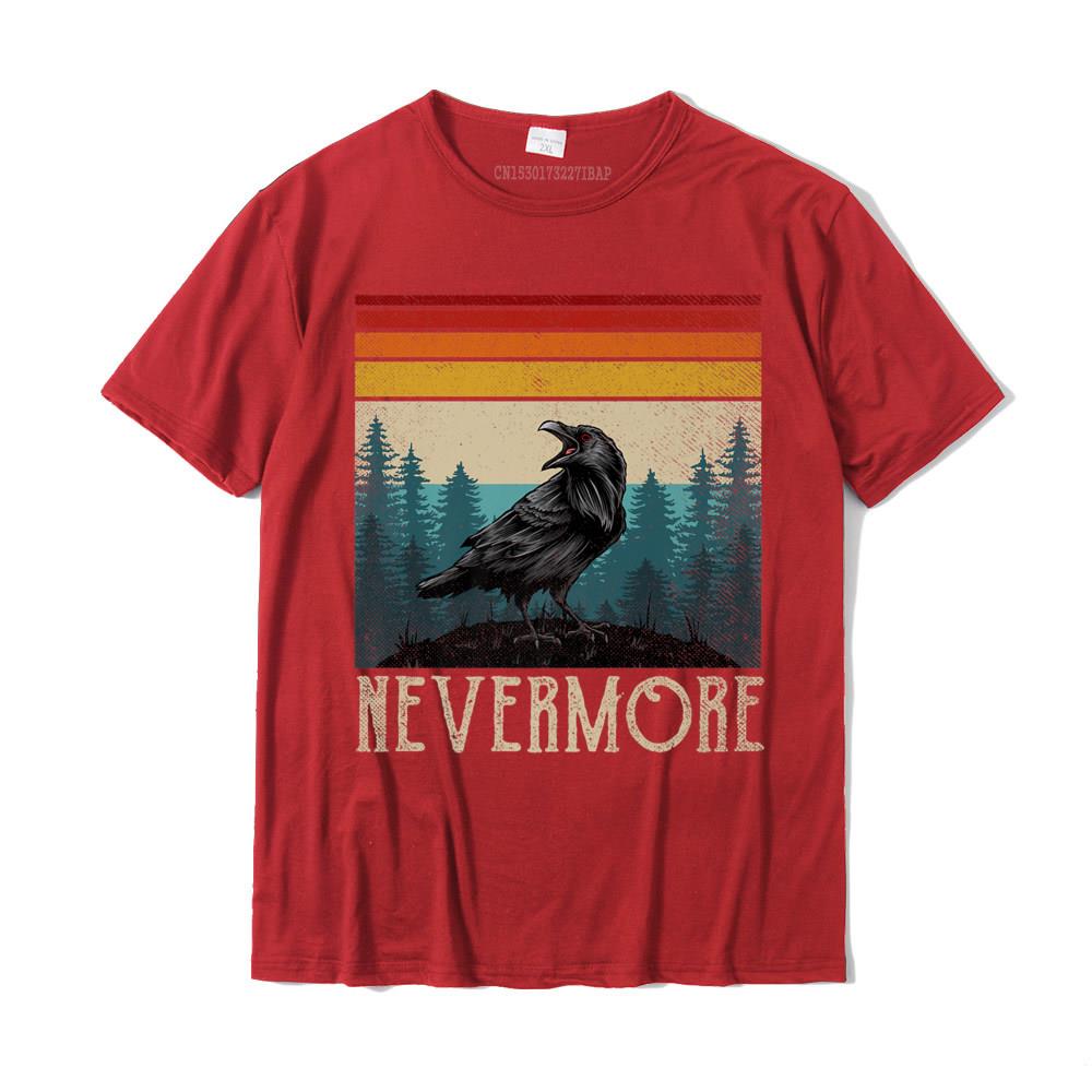 Vintage Nevermore Shirt Edgar Allan Poe The Raven Premium TShirt T Shirt Fitted Gift Cotton Unisexs T Shirt Gift S