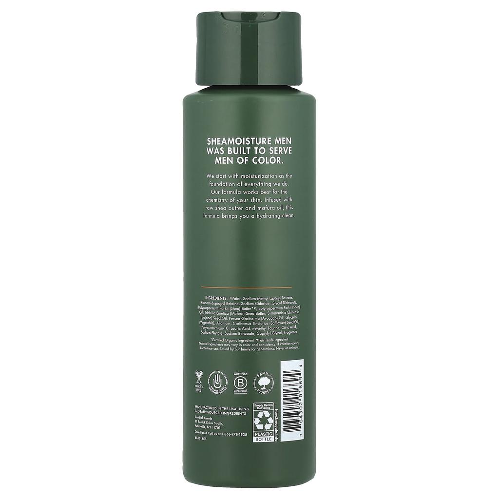 Men's, Raw Shea Butter & Mapura Oil, Moisturizing Body Wash, 444 Ml (15 Fl Oz)
