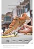 Spring 2022 Men's Casual Leather Moccasins - Fashionable, Sock-Style, Large Size, Handmade Shoes