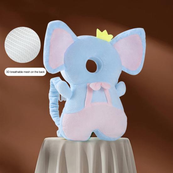 Baby Head Protector Adjustable Head Protection Backpack Stuffed Elephant Safety