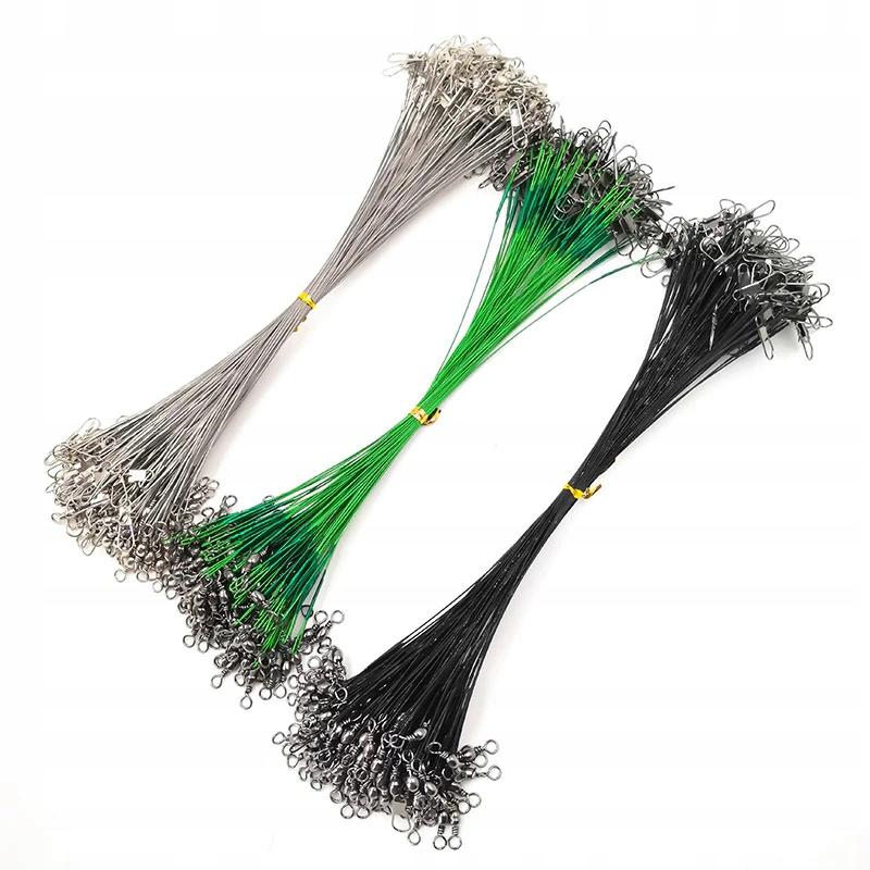 Steel Leader Set 10 Pieces 7Kg Green 15Cm
