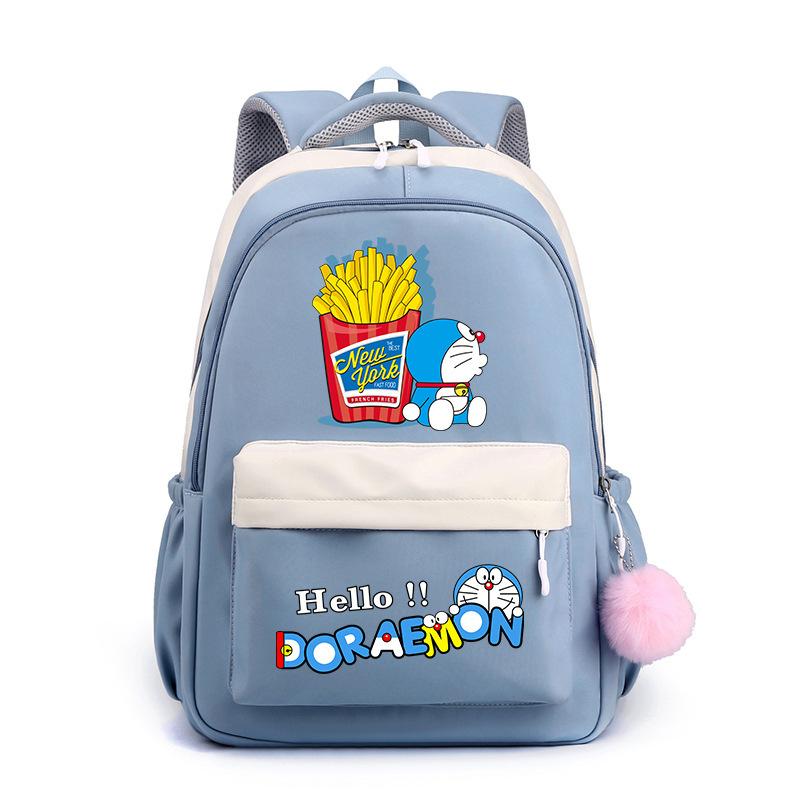 New Animation Peripheral Doraemon School Bag Backpack Cartoon Backpack Large Capacity Student School Bag Stationery