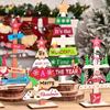 2pcs Cute Desktop Centerpieces Wood Christmas Signs Christmas Tree Ornaments Set  Tabletop