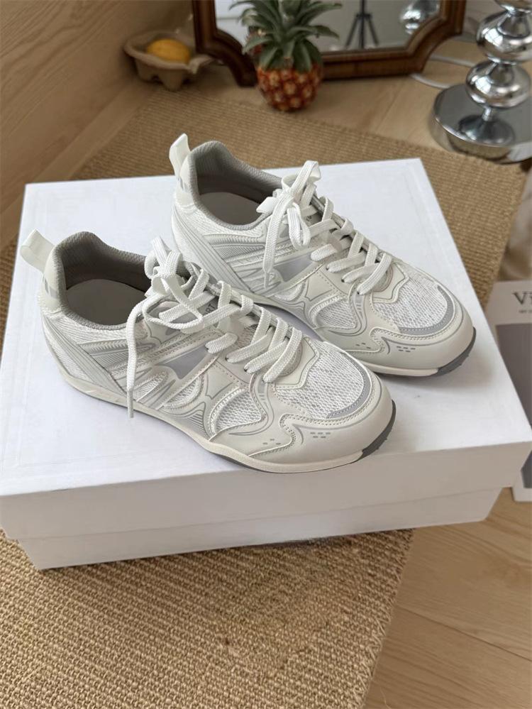

Dexun shoes women s 2025 new summer silver inner height increase platform versatile shoes mesh casual sports shoes 40