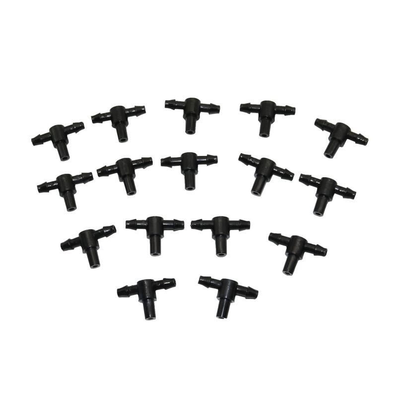 6mm Nozzle Tee Connectors Homebrew Garden Irrigation System Watering Spray Nozzle Fittings for 4/7 mm Hose 50 Pcs