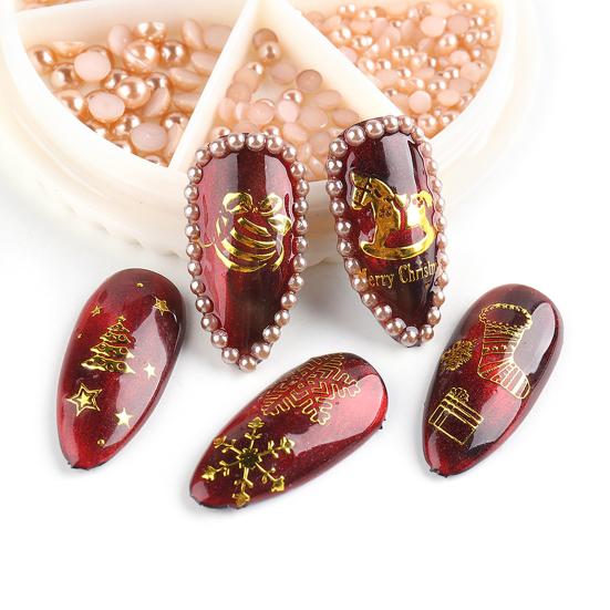 Rotund 3D Imitație Faux Pearl Diy Nail Art Decals Decor manichiură