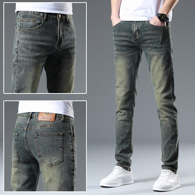 New Summer Jeans Slim Feet Casual Long Pants for Men