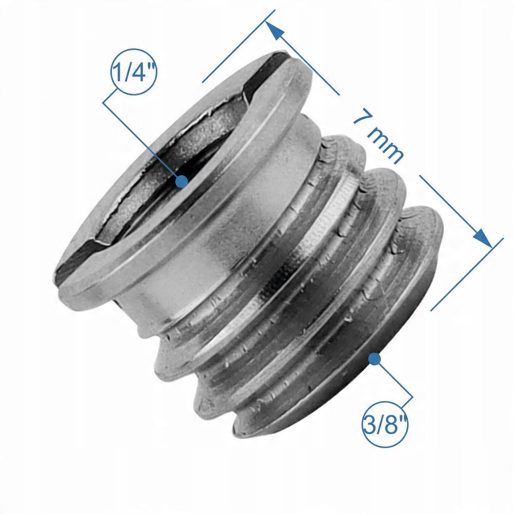 Threaded Nut, Adapter, Reduction, 3/8" To 1/4" Copper, 7 Mm