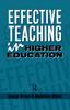 Kniha Effective Teaching In Higher Education