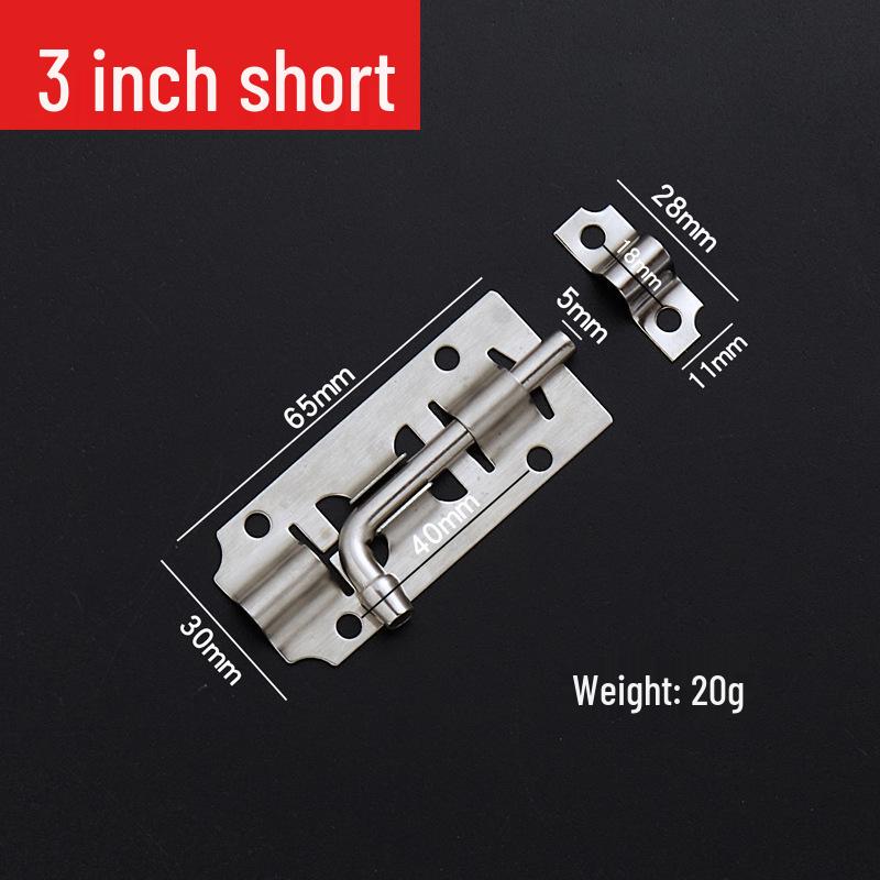 Stainless Steel Black Bolt for Cabinet & Wooden Door, Sizes: 1.5 To 5 Inches
