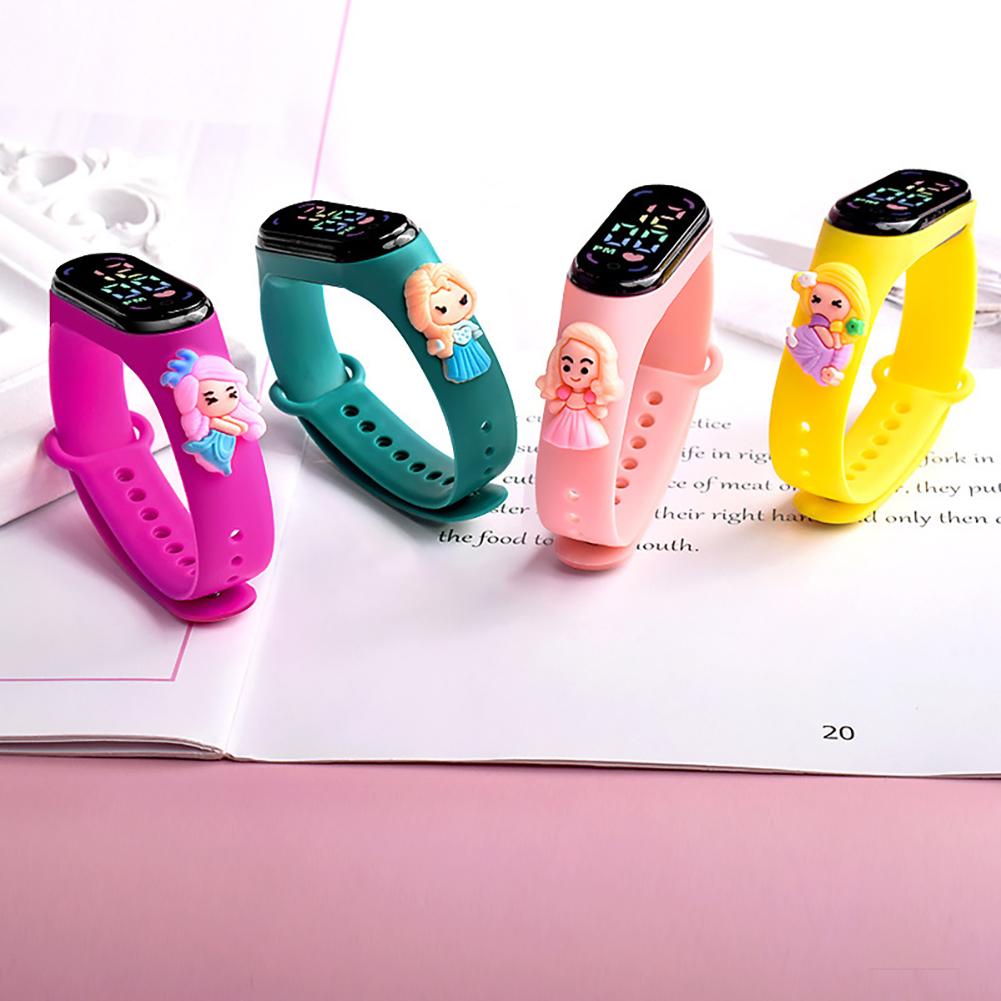 Reloj Electrónico Deportivo para Exteriores para Niños con Muñeco de Dibujos Animados Anime, Reloj Digital con Funciones de Calendario, Hora y Mes