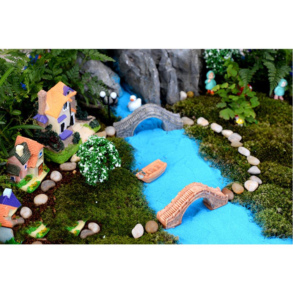 Voetgangersbrug Ornamenten Micro-landschap Simulatie Waterdicht Doe-het-zelf Montage Ornamenten