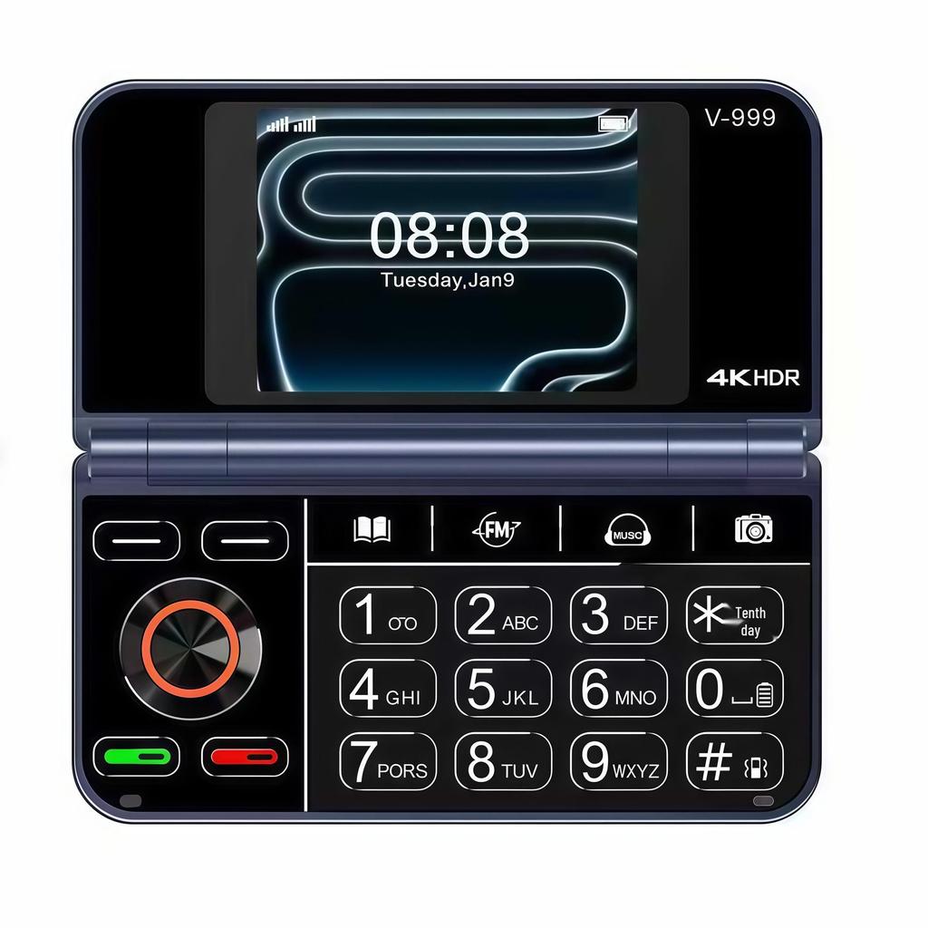 V-999 2G Dual Screen Flip Phone with Folding Design for Students