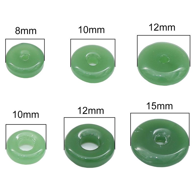 Imitation Jade Sicherheitsverschlussperlen für DIY Ohrringe, Armbänder und Halsketten