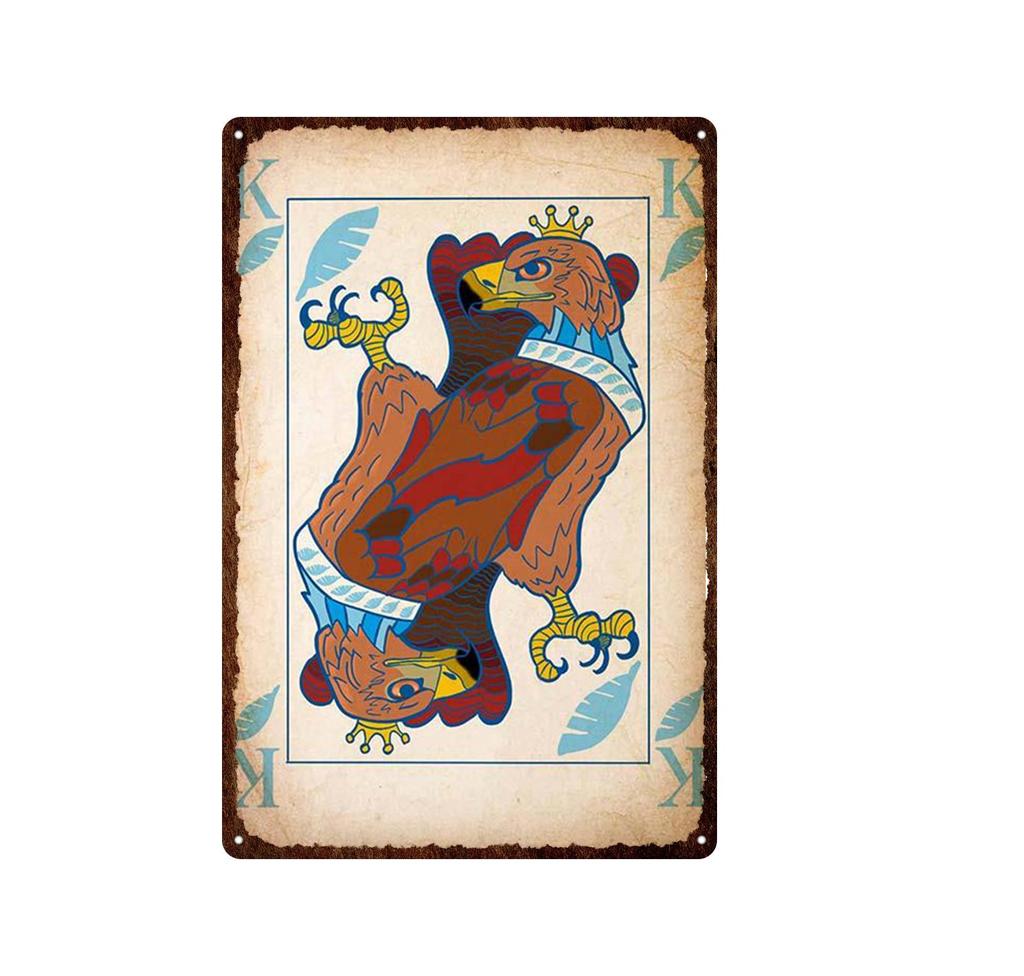 Music Guitar Poker Tin Sign Vintage Plate Poster Art Wall Plaques Decor Metal Signs Indoor Bar Casino Art Decor Plate Posters