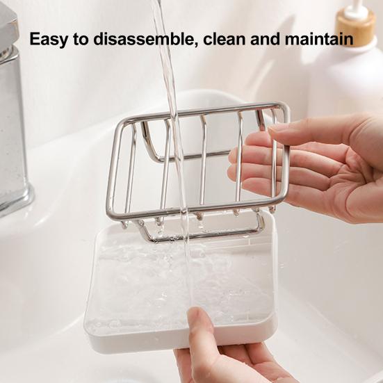 Steel Soap Holder with Independent Drainage Layer Double-Layer Design Bathroom