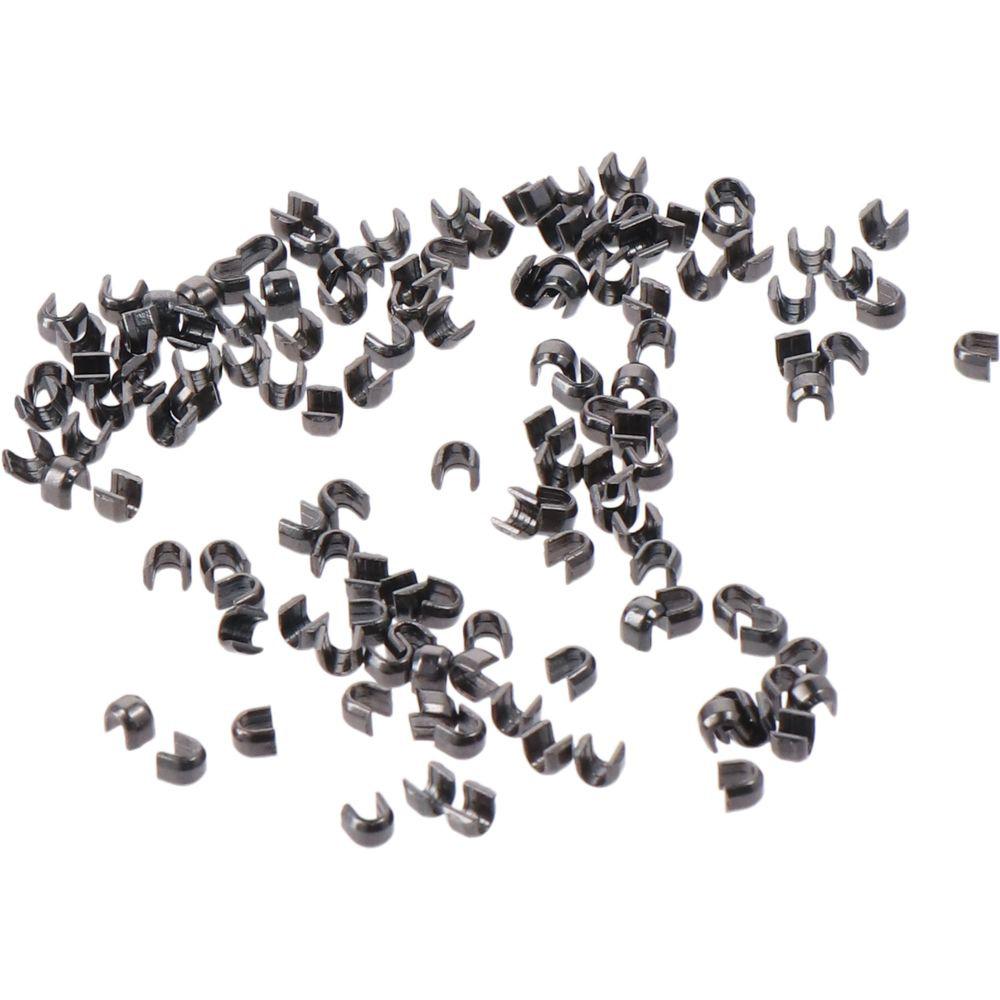 100Pcs 0.2*0.16inch U Shape Zippers Stopper U  Shape Replacement Zipper Fastener Lock  Handbags