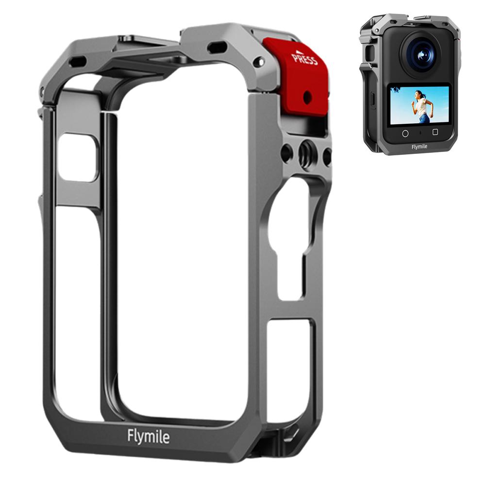 For DJI OSMO 360 Panoramic Camera Rabbit Cage Aluminum Alloy With Silicone Lens Cover Expansion Mount Case Camera Accessories