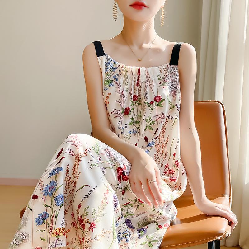 

2025 One-Shoulder French Floral Maxi Dress: Plus Size, Flattering Fit Small