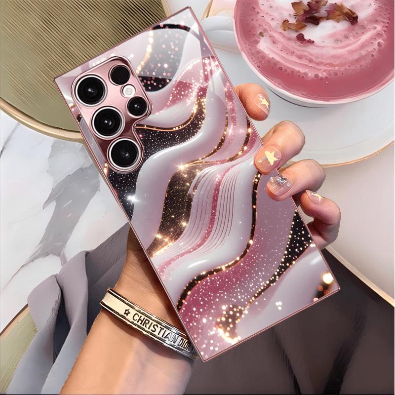 Textur Neu Exquisit Luxus High-End Handyhülle Glas Handyhülle für Samsung Galaxy S26 S25 S24 S23 S22 S21 FE Ultra Plus
