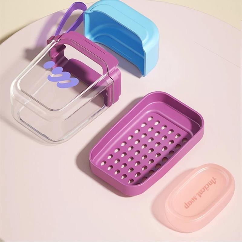 Portable Travel and Business Waterproof Soap Box with Lid Sealing, Beautiful Value, High Double-layer Compact and Practical