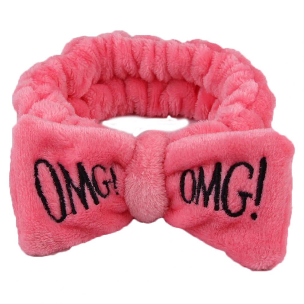 

Плюшевая повязка на голову с бантом и надписью, милая женская повязка для волос, эластичный головной убор для мытья лица арбуз красный