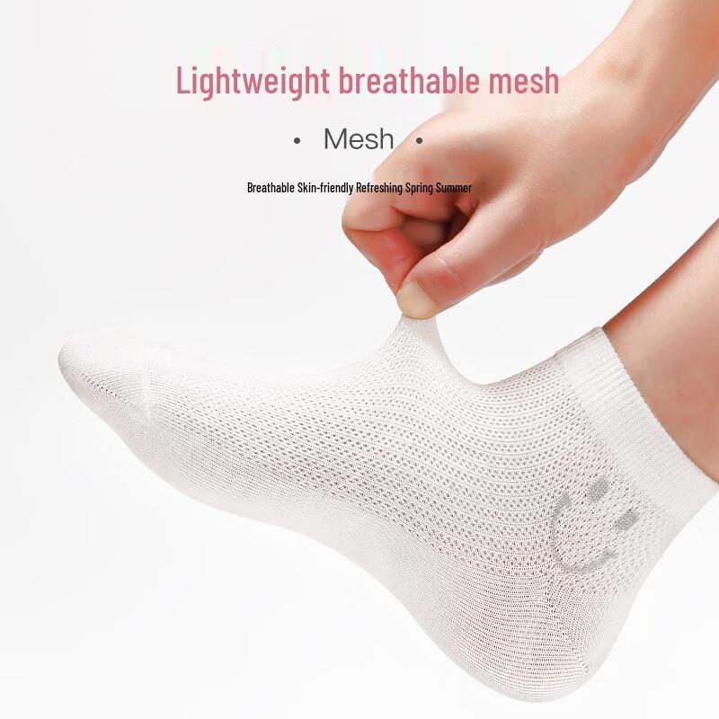 Mao Ren Girls' Summer Mesh Mid-Calf Socks