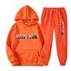 Hoodie Sweatshirt Unisex Pants Suits Men' Swomen's Casual Sportswear Fleece Loose Casual Hooded Set