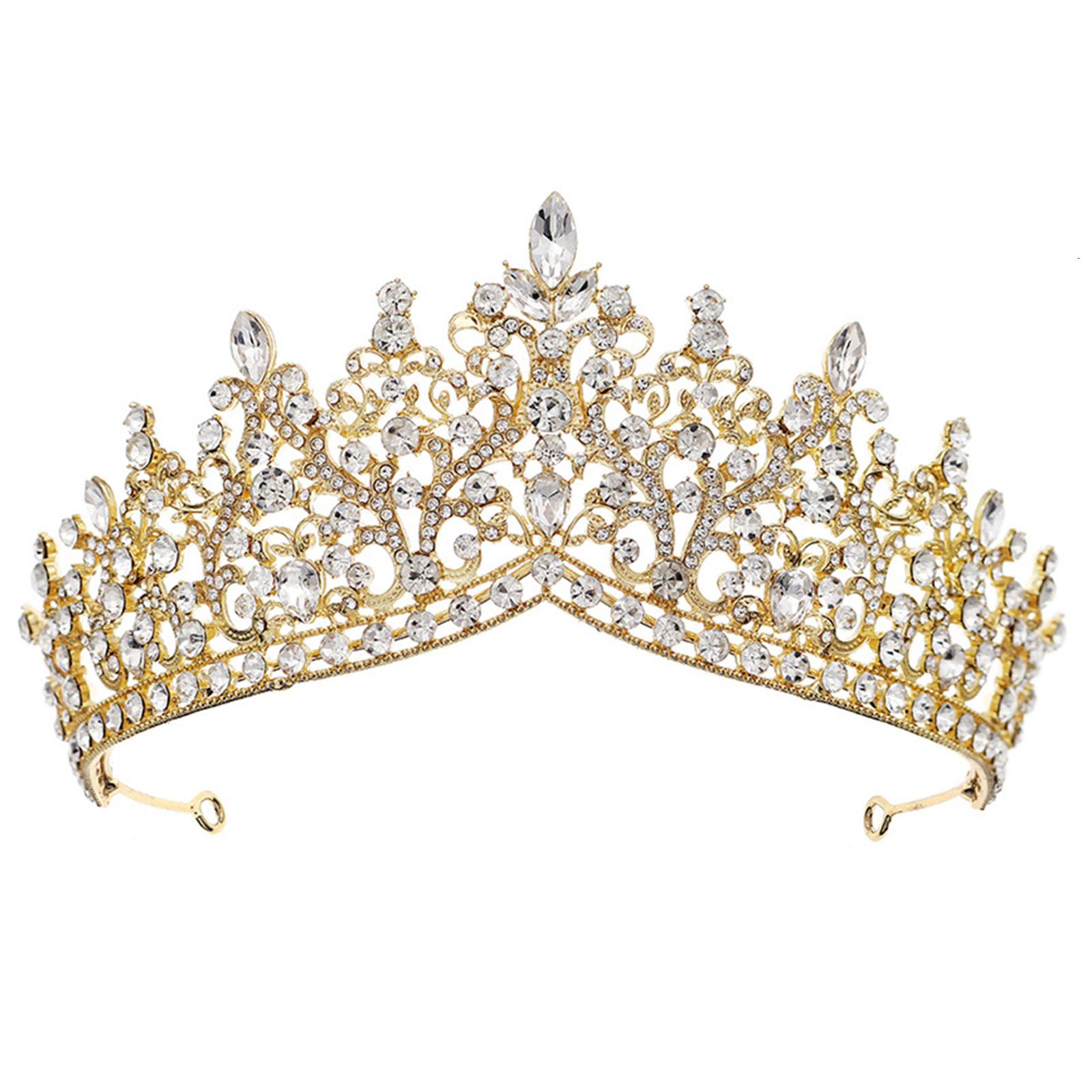 

Блестящий обруч для волос для девочек на день рождения, фея в стиле барокко, капли воды, стразы, великолепный костюм для девочки-цветочницы, принадлежности золотой