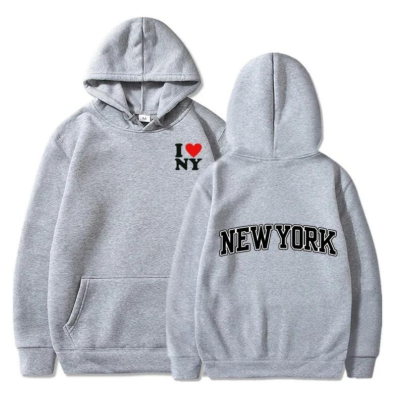 I Love New York Print Hoody Sweatshirt Teenagers