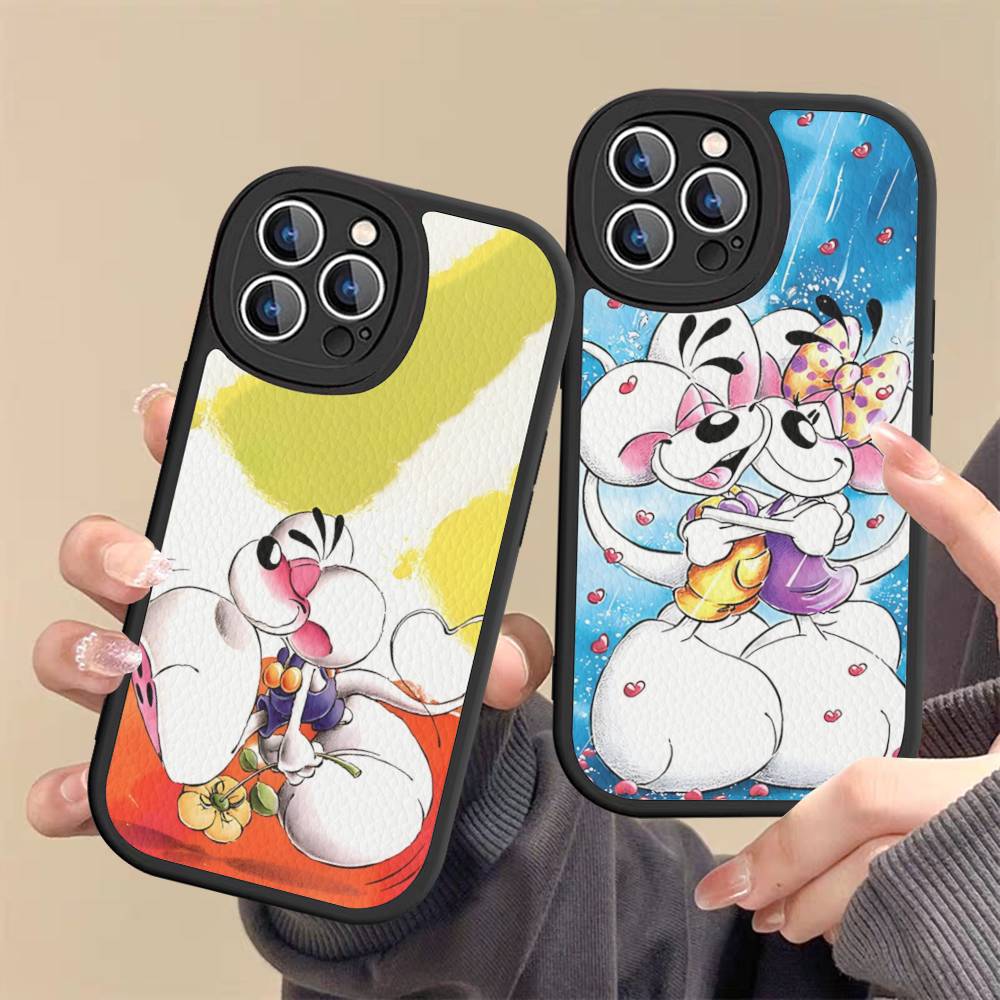 Anime Cartoon D-DiddlS Phone Case For IPhone 16 15 14 11 12 13 Pro Max Plus Back Leather Shell