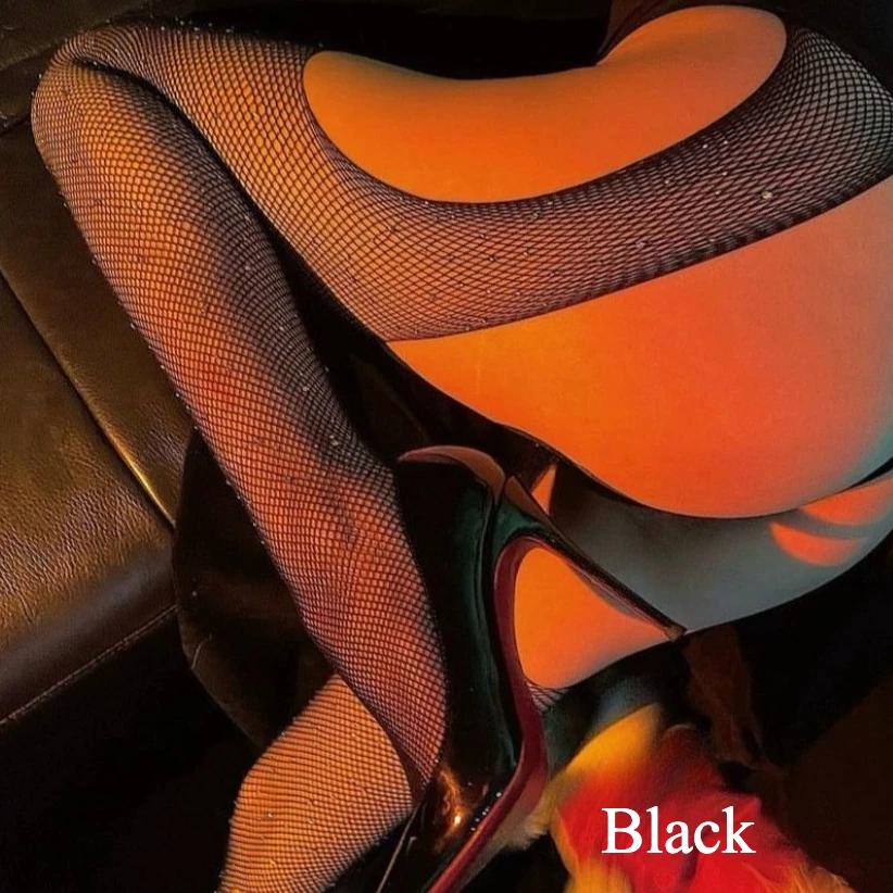 Women Dating Wear Night Crotch Tights Rhinestone Bodystockings Sexy Sparkling Pantyhose Autumn Winter Underwear Mesh Socks