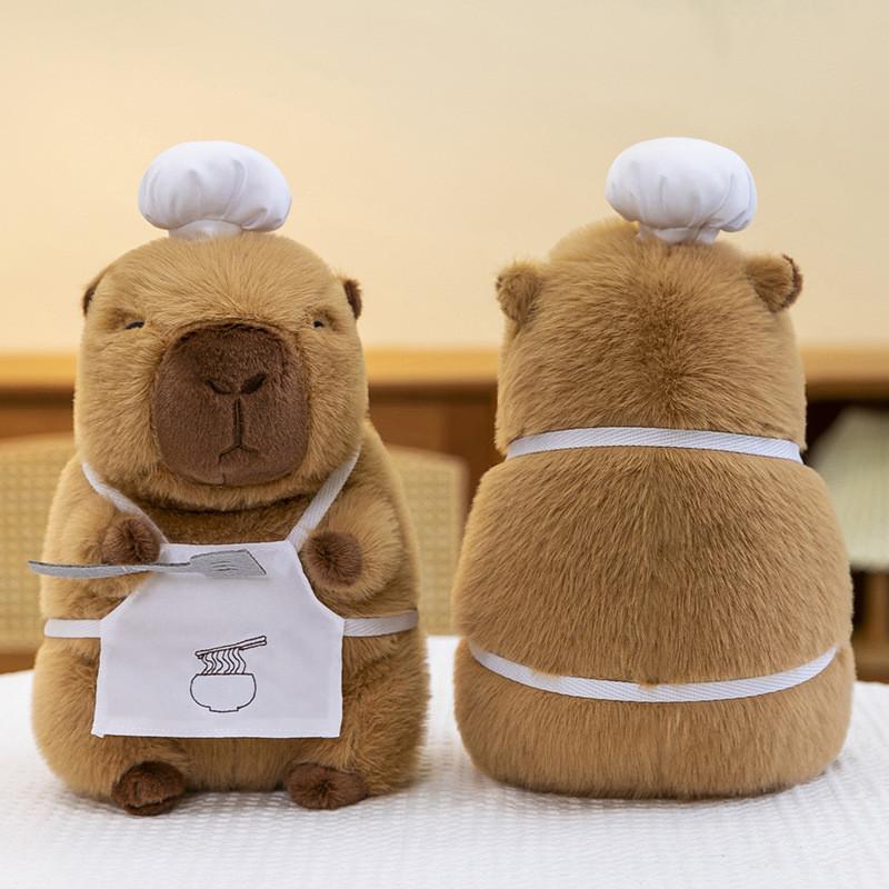 Cute Capybara Plush Toy Soft Cheesy Bread Design Adorable Cuddly Pillow For Home