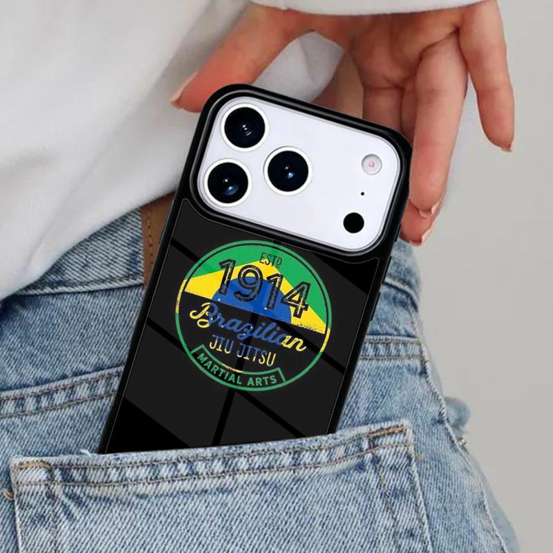BJJ Brazilian Jiu Jitsu Art Phone Case for iPhone 16e 15 14 13 12 17 Pro Max Plus Air 17pro Cover Coque