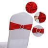 A84E-50PCS Elastic Chair Knot Wedding Decoration Buckle Sashes Back Cover Hotel Home Seat Elegant Modern Ribbon Decors Easy To U