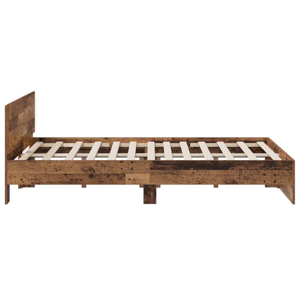 Bed Frame with Headboard Reclaimed Wood 120 x 200 cm Engineered Wood