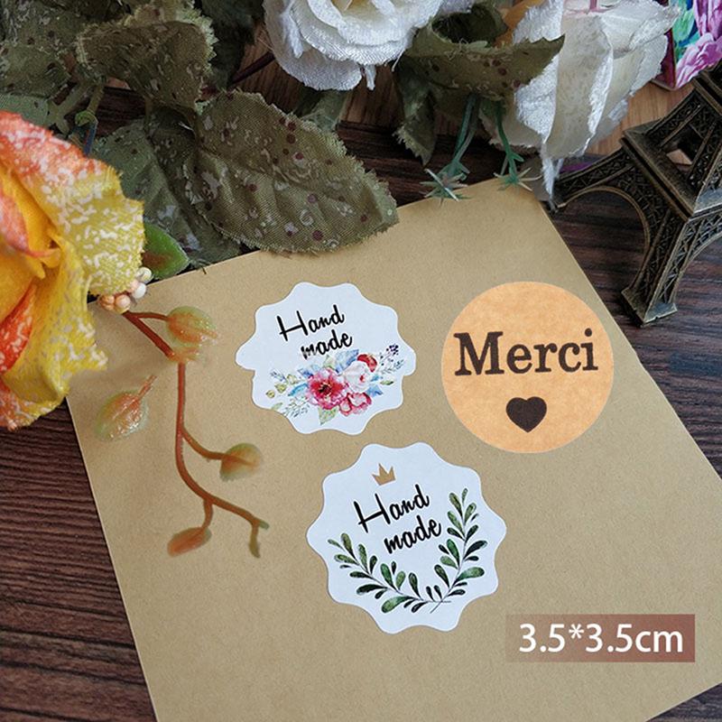 500pcs/roll Stickers French“Merci”seal labels scrapbooking for Package stic jb 500pcs/roll Stickers French“Merci”seal labels scrapbooking for Package stic jb