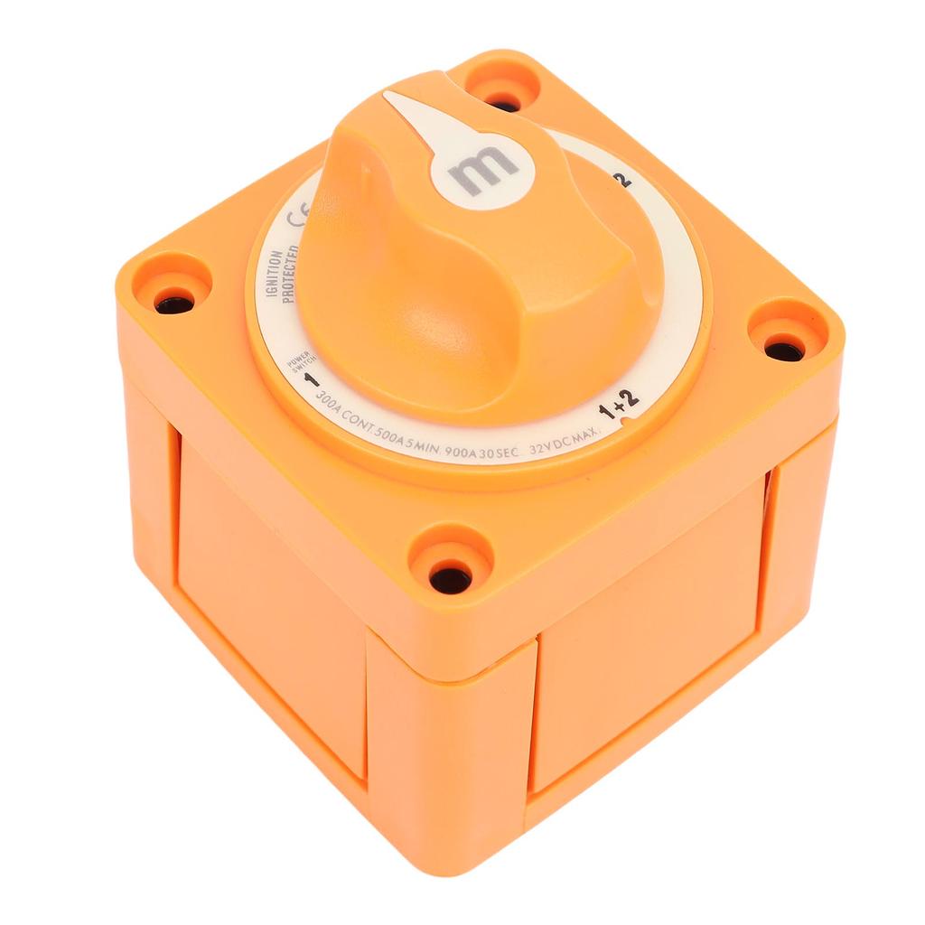 RV Battery Cut Off Switch 300A 3 Terminal IP66 Waterproofing Battery Disconnect Switch for Marine