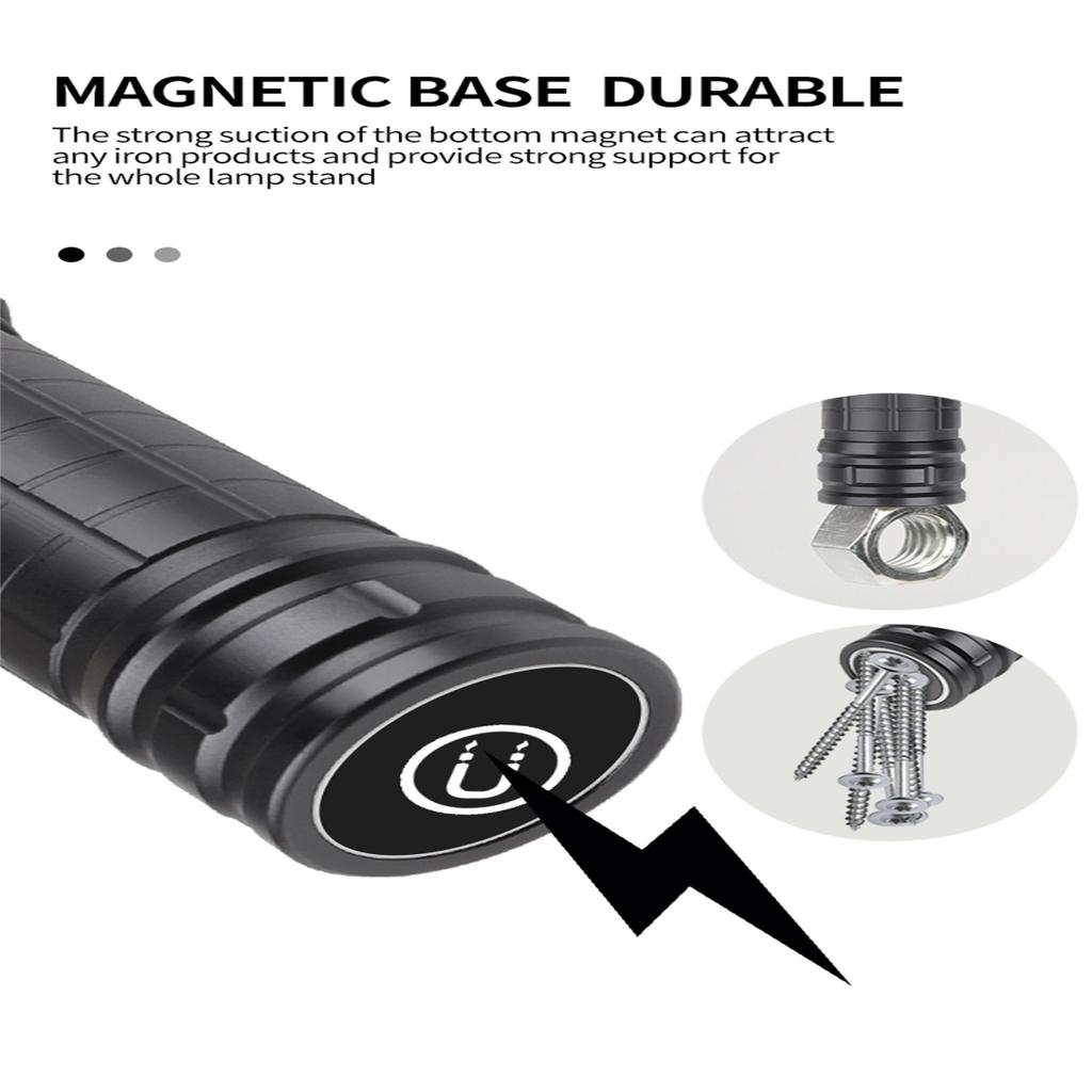 Xhp50 Mini Led Work Lights 200lm 2 Modes Zoomable Type-c Rechargeable Super Bright Flexable Bending Lamp