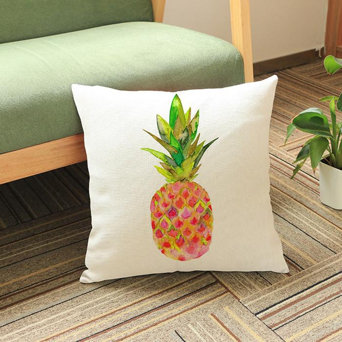 Pineapple Colorful Fruit Style Car Cushion Cover Southeast Asia Tropic Exotic Home Decoration Sofa Throw Pillow Case Cojines