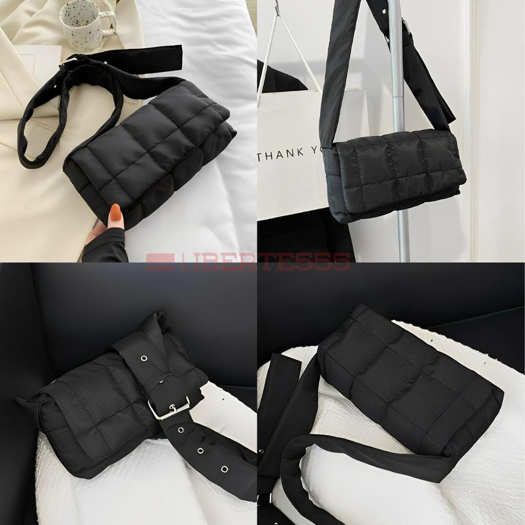 Liberte555 Prošívaná taška přes rameno ve stylu Bottega Veneta, Dámská taška Nubi (Zelená)