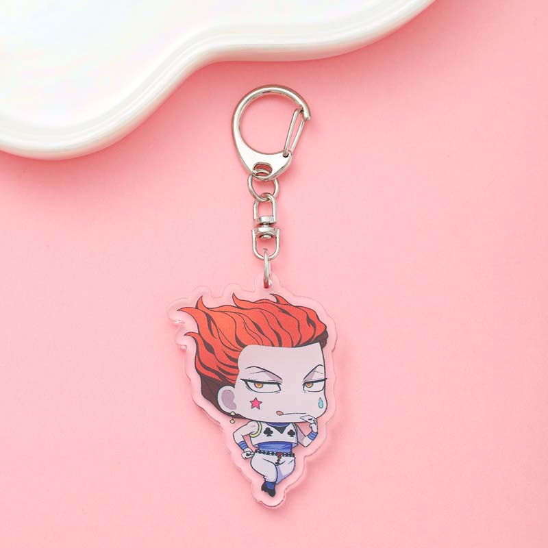 1/6Pcs Anime Figures HUNTER×HUNTER Acrylic Keychain Cute Backpack Pendant Funny Bag Charms Accessories Decoration Holiday Gifts