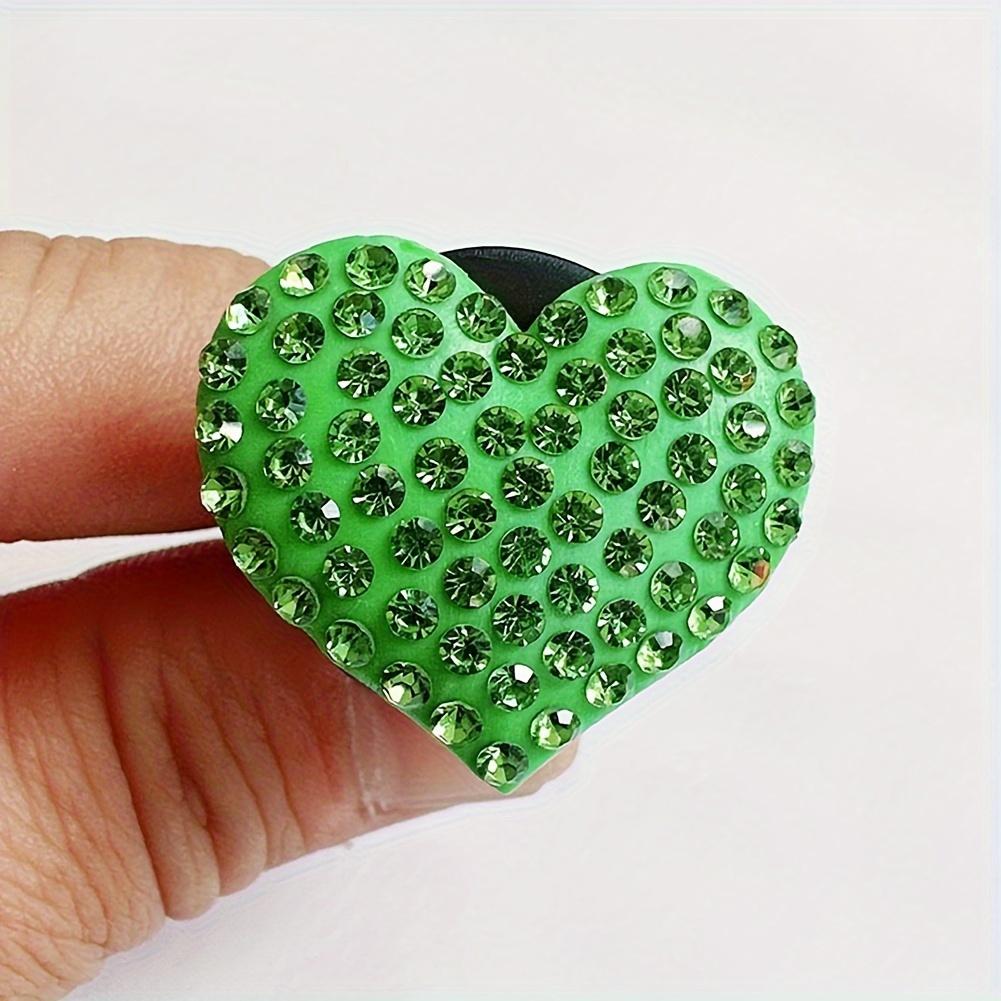 2PCS Car Air Outlet Aromatherapy Clip Diamond Rhinestone Heart Car Air Outlet Perfume Clip Decoration