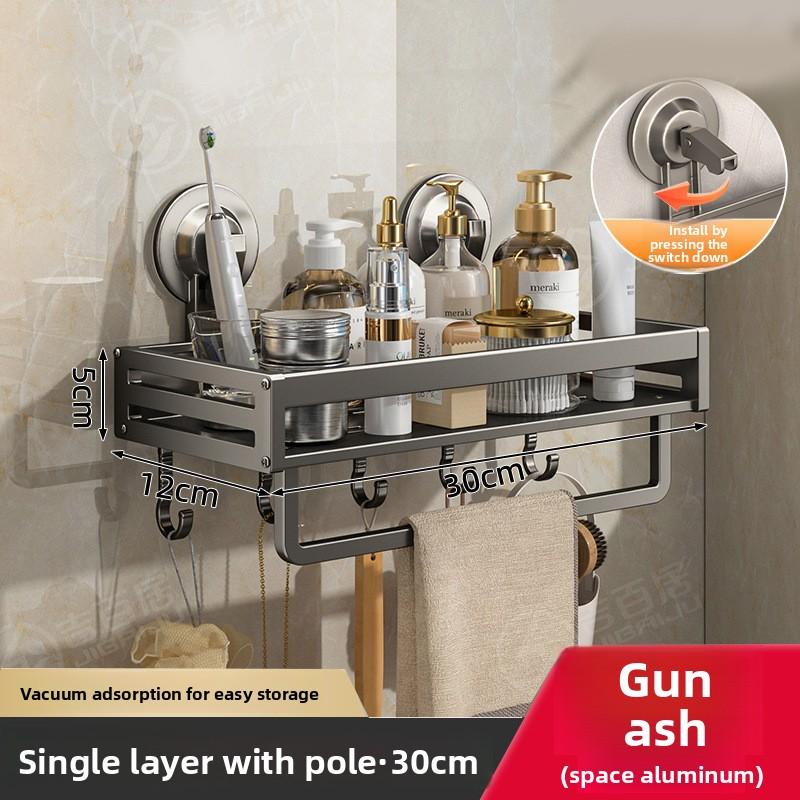 Bathroom Shelf Toilet Suction Cup Wash Rack Bathroom Dormitory Toilet Toothbrush Toiletries