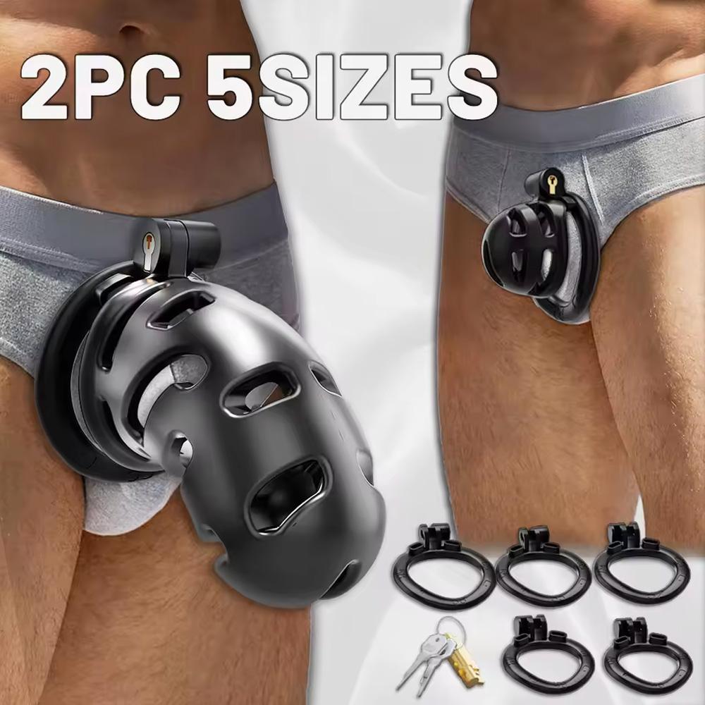 Chastity Cage Male Sex Toy Penis Restraint Set Male Penis Erection Control Device Male Chastity Lock Transgender Disguise