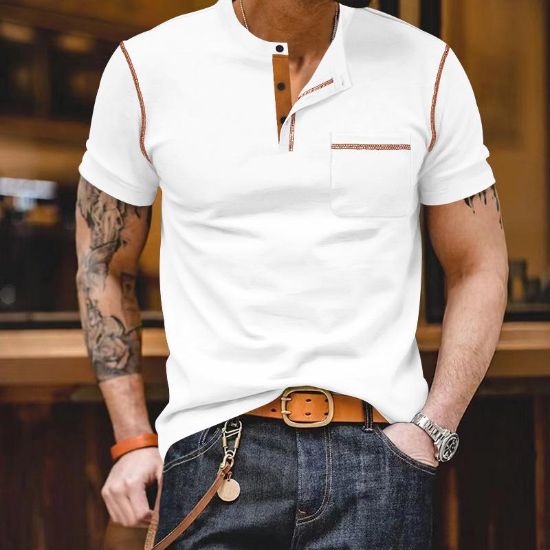 Maglietta Polo da Uomo Estiva Traspirante a Maniche Corte Morbida Comoda Larga Casual Top