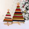Rustic Style Christmas Tree Figurine Wooden Christmas Tree Block  Shelf