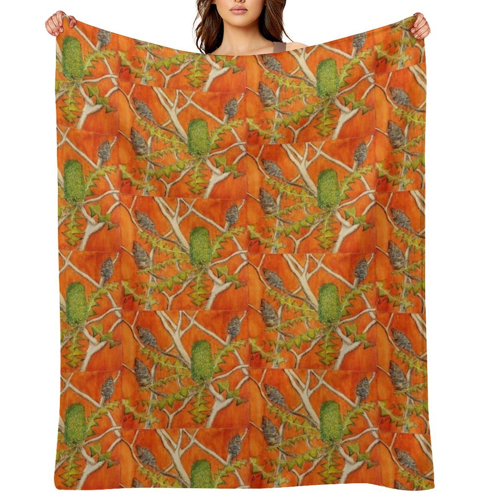 Banksias Throw Blanket Weighted cosplay anime Decoratives decorative Blankets 30x40in