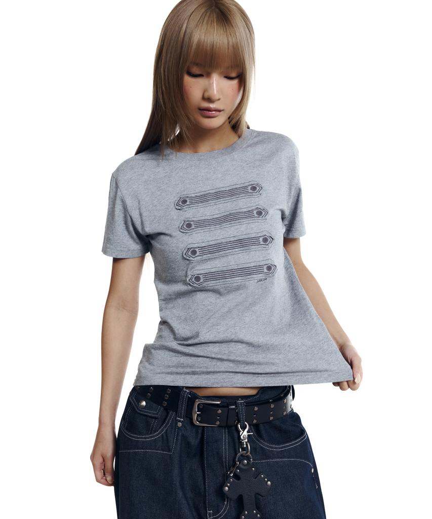 AAKAM Napoleon Corded Half Top (Gray)